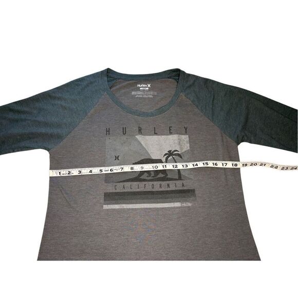 Hurley 3/4 sleeve graphic T - gray - L - Picture 6 of 7